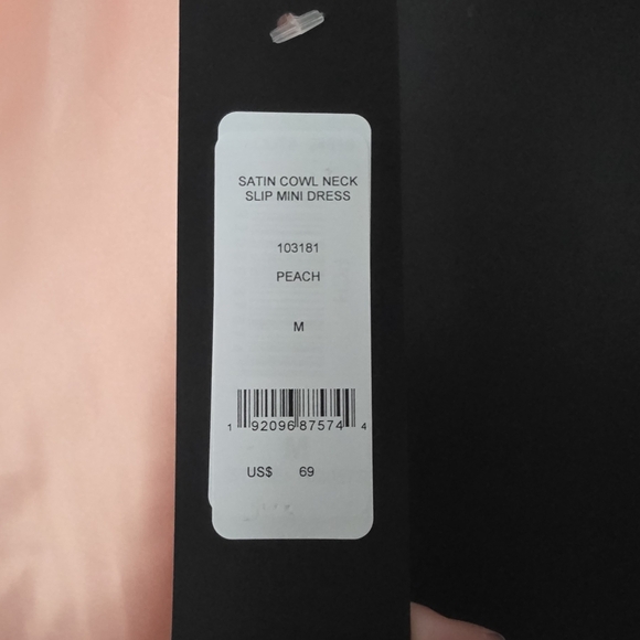 Bebe- Peach Slip Dress - Picture 2 of 5